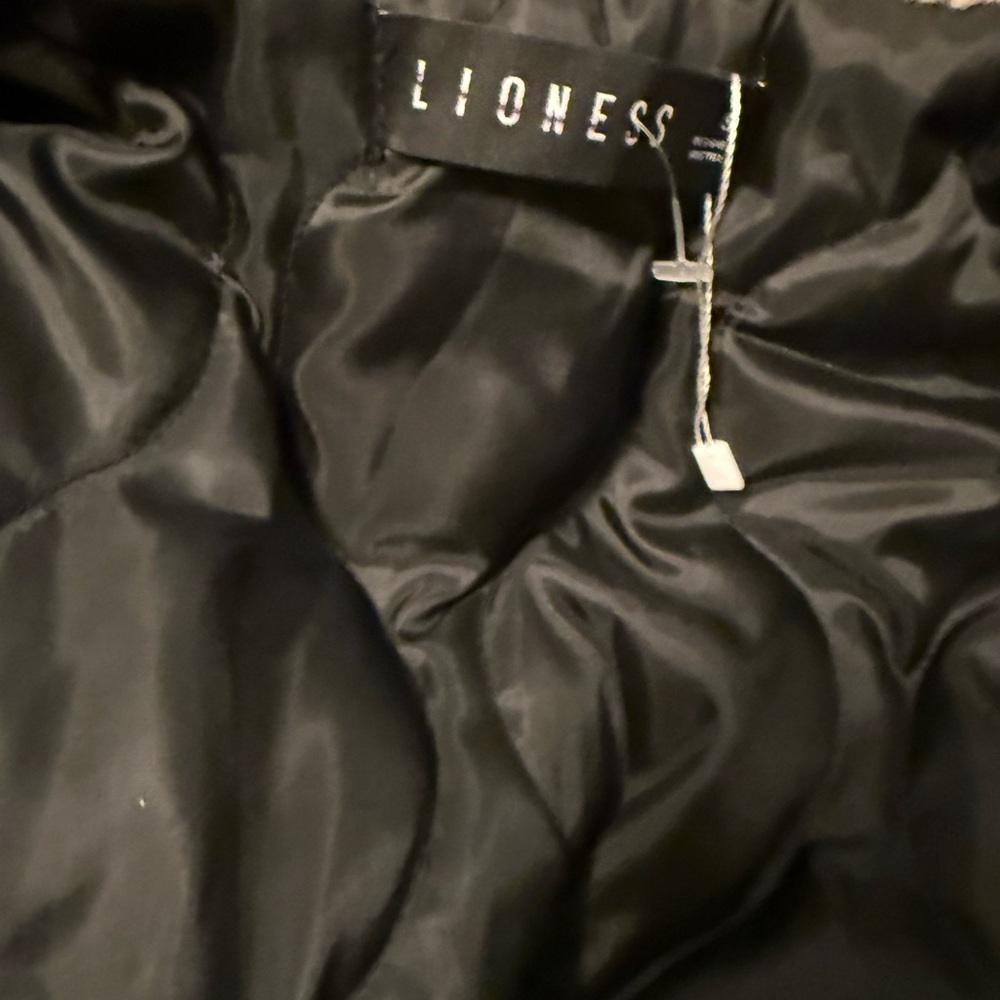 Lioness Gray Bomber Jacket with Cream Collar - Picture 13 of 15